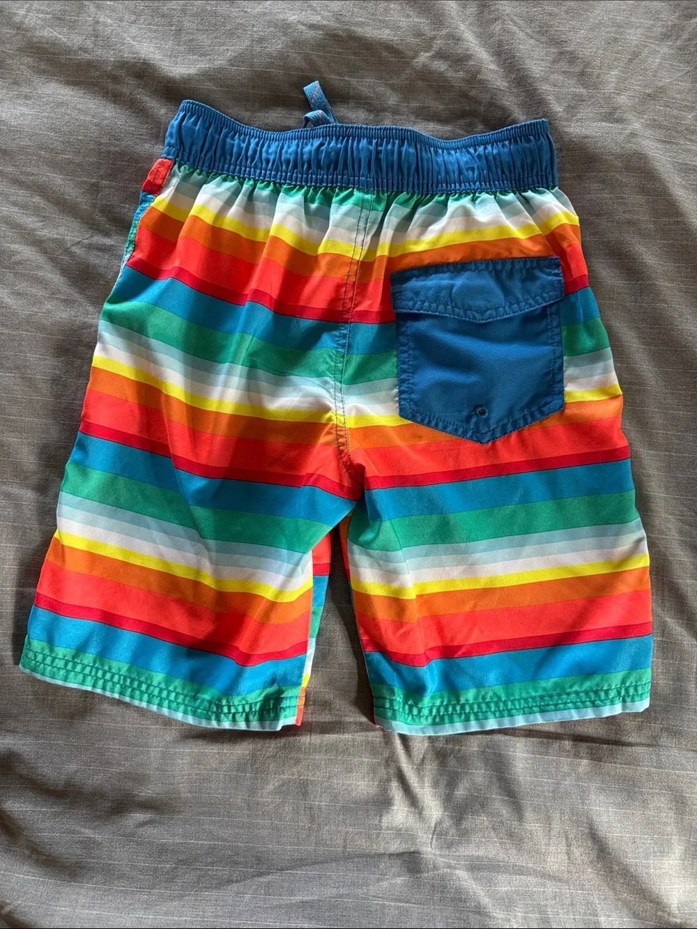 Cat & Jack Rainbow Stripe Swim Trunks